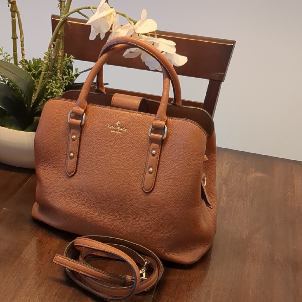 Kate Spade Brown Satchel with Detachable Strap